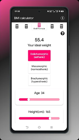 BMI - ideal weight calculator Screenshot 2