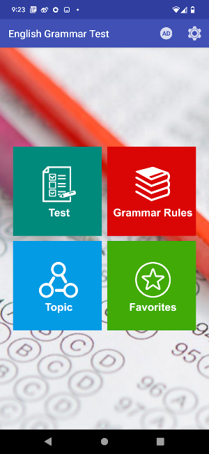 English Grammar Test & Quiz Screenshot 0