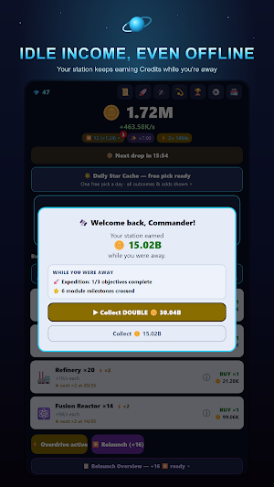 Idle Space Station Tycoon Game Screenshot 1