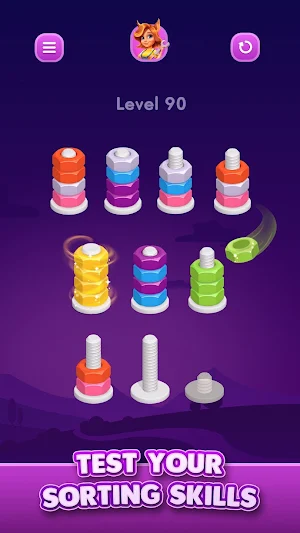 Nut Sort: Color Sorting Puzzle Screenshot 2