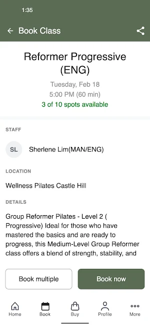 Wellness Pilates Studio Screenshot 2