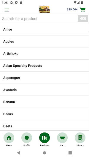 Valley Food Service Checkout Screenshot 2