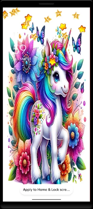 Rainbow Unicorn Live Wallpaper Screenshot 3