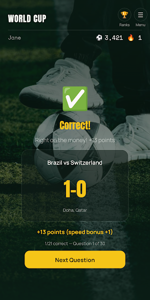 ScorelineQuiz Screenshot 2