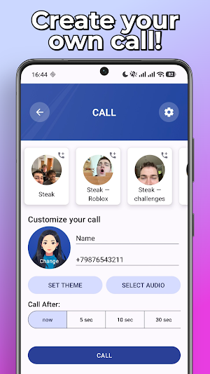 Steak Fake Call & Chat Screenshot 3