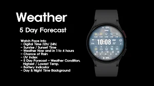 Weather Watch Face 05 Screenshot 1