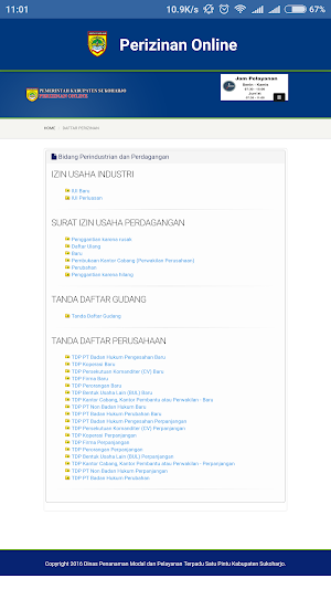 Perizinan Online Sukoharjo Screenshot 3