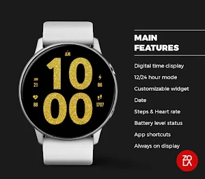 Gold Digital Watch Face Screenshot 1
