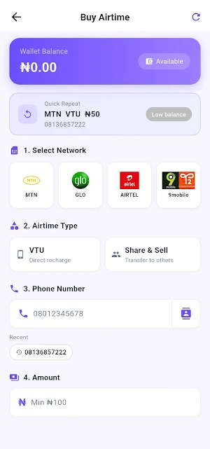 AmsubNig -Buy Data & Pay Bills Screenshot 2