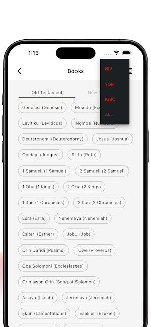 Yoruba Igbo Bible Offline Screenshot 2