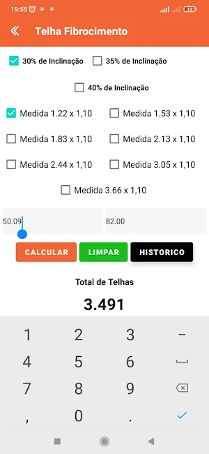 Calcular Telhas Screenshot 1