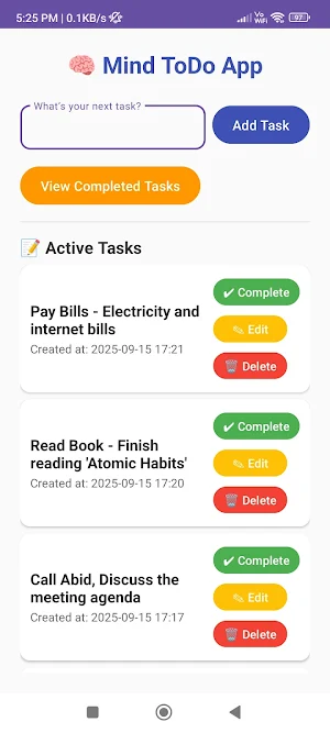 Mind ToDo App Screenshot 0