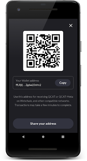 QCAT Webchain Wallet Screenshot 3