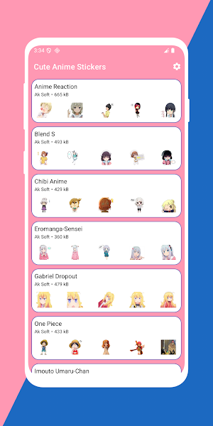 Cute Anime Stickers WA Screenshot 0
