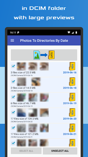 Photos To Directories By Date Screenshot 1