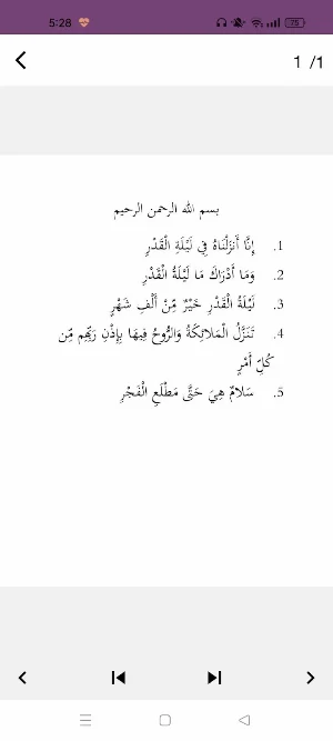 سورة القدر : سورة القدر مكتوبة Screenshot 0