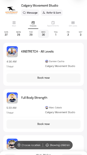 Calgary Movement Studio Screenshot 2