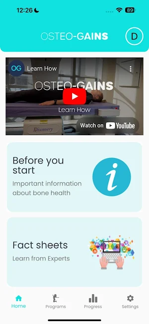 OSTEO-GAINS Screenshot 1