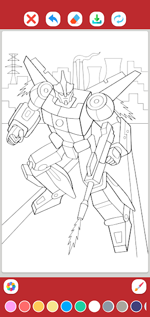 Robot Coloring Book Screenshot 1