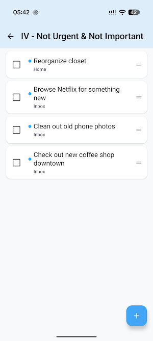 Priority Matrix: Task Planner Screenshot 3