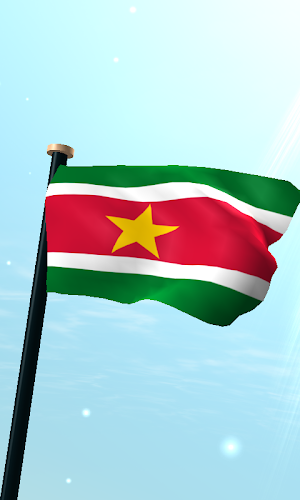 Suriname Flag 3D Wallpaper Screenshot 0
