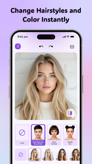 AI Hairstyle Try On Hair Color Screenshot 3