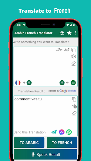 French - Arabic Translator Screenshot 2