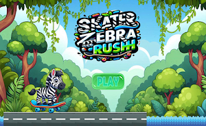 Skater Zebra Rush Game Screenshot 0