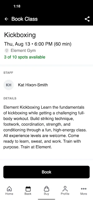 Element Gym Screenshot 2