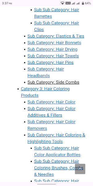 Hair Care Products App Screenshot 1