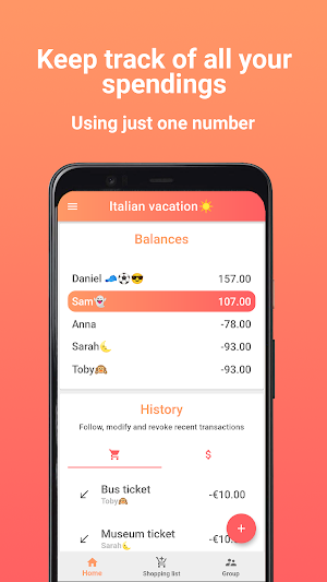 Lender - Finances for groups Screenshot 2