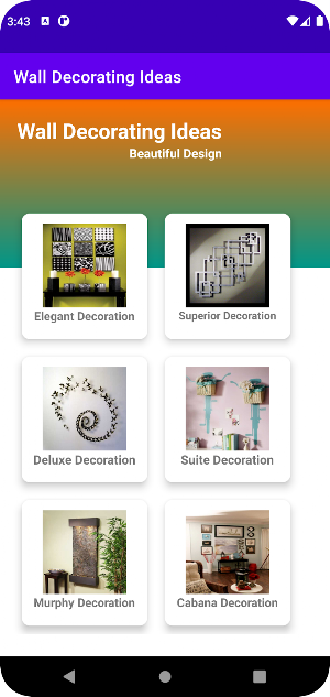 Wall Decorating Ideas Screenshot 0