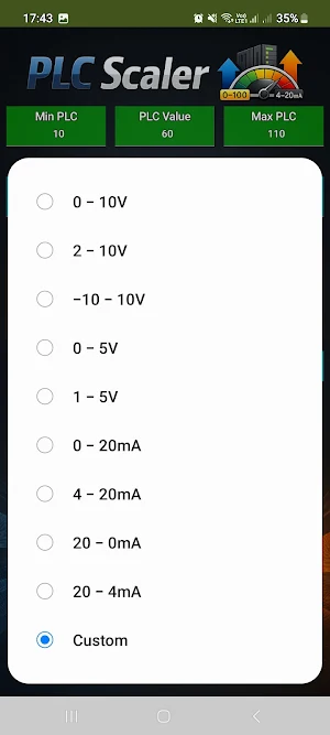 PLC Scaler Signal Scaling Tool Screenshot 3
