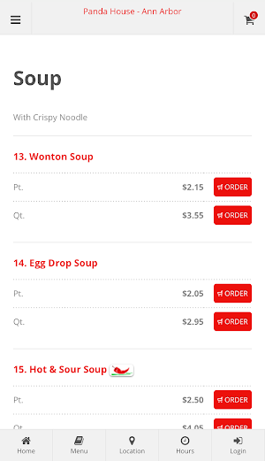 Panda House Ann Arbor Online Ordering Screenshot 2