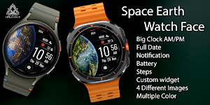 Space Earth Watch Face Screenshot 0