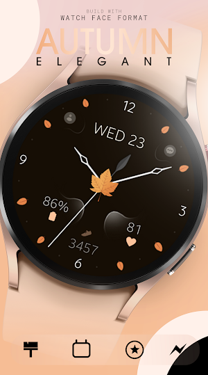 Elegant Autumn watch face Screenshot 1