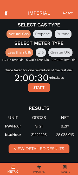 ESC Gas Flow Rate Calculator Screenshot 0