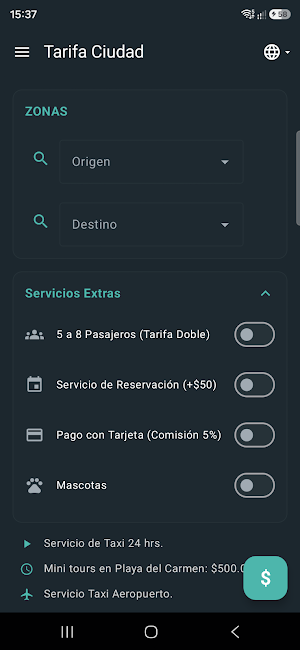 TaxiRate PDC Screenshot 2