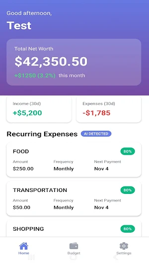 Cognirithm AI Budget Money Screenshot 1