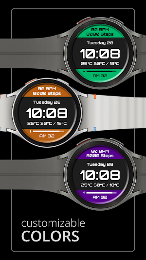 DADAM112: Digital Watch Face Screenshot 2