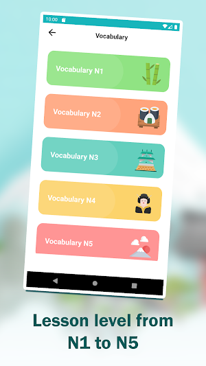 JLPT N5 N4 N3 N2 N1 Vocabulary Learn Japanese Test Screenshot 1