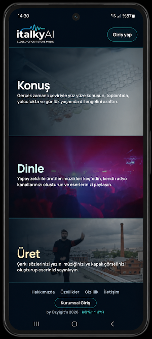 italkyAI: Çeviri ve AI Radyo Screenshot 0