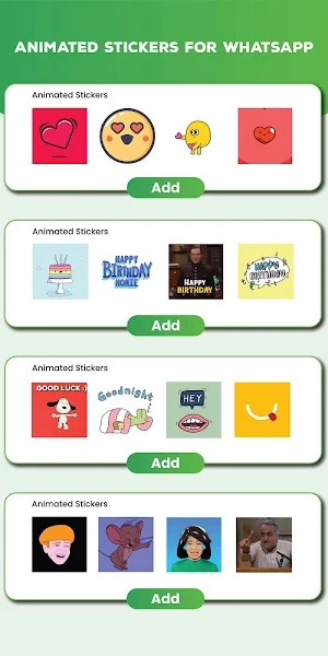 Animated Stickers for Whatsapp - WAStickersApp Screenshot 2