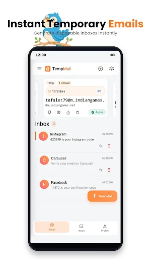 TempMail — Temporary Email Screenshot 0