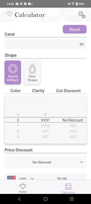 4C Calculator Screenshot 2
