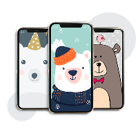 Cute Panda Bear Cartoon Wallpaper