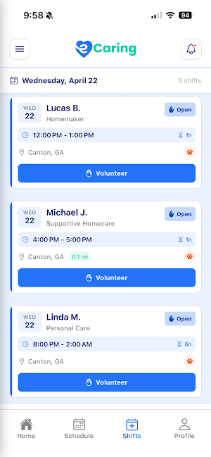 eCaring Staff 2.0 Screenshot 3