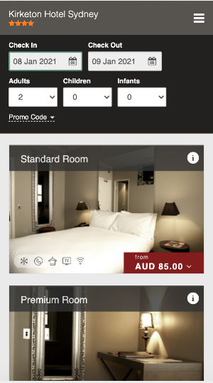 Kirketon Hotel Screenshot 2