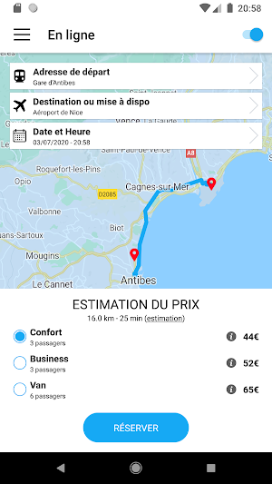 Côte d'Azur Cab Screenshot 3