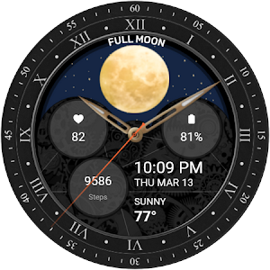 To The Moon Hybrid Watch Face Screenshot 3